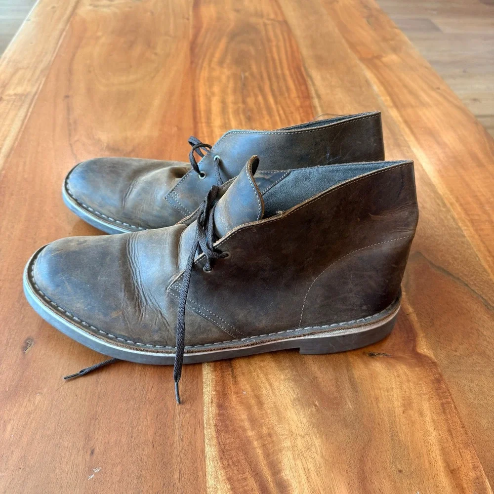 Clarks Men's Bushacre 2 Chukka Leather Boots Size 14